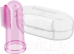 Зубная щетка для новорожденных BabyOno 0м+ / 723 (розовый) — фото 3