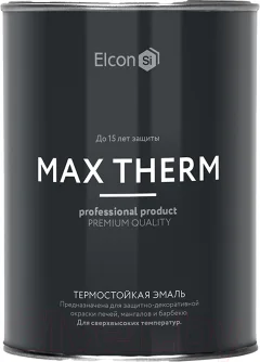 Эмаль Elcon Термостойкая до 1200C (400г, черный) — фото 1
