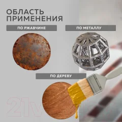 Грунт-эмаль Farbitex По ржавчине 3в1 (1.8кг, графит) — фото 3