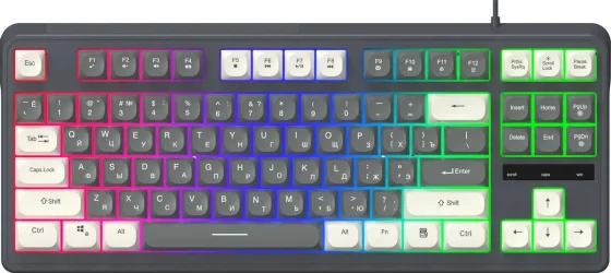 Клавиатура Оклик 711G (серый/белый)