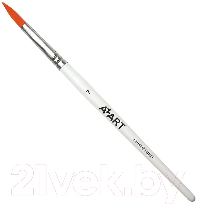 Кисть для рисования Azart №7 (синтетика, круглая, рыжий)