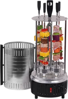 Электрошашлычница BQ BBQ1001 (черный/стальной) — фото 1