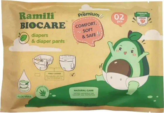 Подгузники-трусики детские Ramili Biocare Medium / MP2 (M, 2шт)