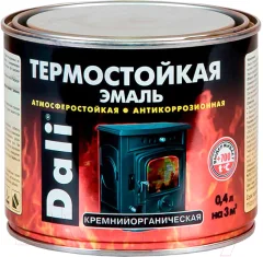 Эмаль DALI Термостойкая (400мл, черный) — фото 1