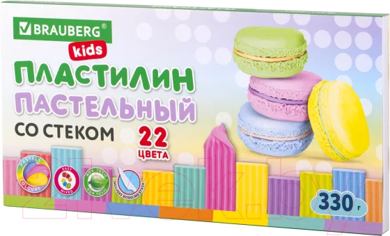 Пластилин Brauberg Kids / 106682 (22цв)