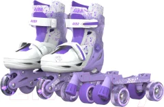 Роликовые коньки Yvolution Neon Combo Skates / NT09L4 (р.29-32, фиолетовый) — фото 1
