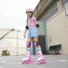 Роликовые коньки Yvolution Neon Combo Skates / NT09P4 (р.29-32, розовый) — фото 5