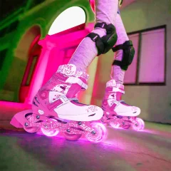 Роликовые коньки Yvolution Neon Combo Skates / NT09P4 (р.29-32, розовый) — фото 6