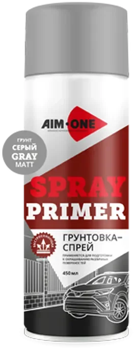 Грунтовка автомобильная AIM-ONE SPR-MG48 (450мл, серый матовый)