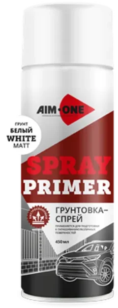 Грунтовка автомобильная AIM-ONE SPR-MW1007 (450мл, белый матовый) — фото 1