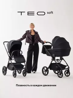 Детская универсальная коляска Rant Teo Soft 2 в 1 / RA121 (черный) — фото 2