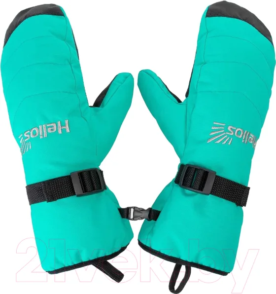 Варежки для охоты и рыбалки Helios Zabava Aqua (зеленый/черный)