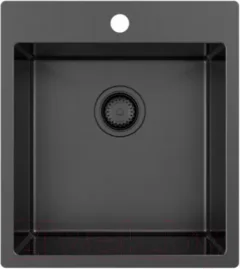 Мойка кухонная ZORG ZRN 5045 Premium PVD Gunblack — фото 9