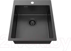 Мойка кухонная ZORG ZRN 5045 Premium PVD Gunblack — фото 10